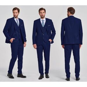 Men's 3 Piece Slim Fit Suit Set